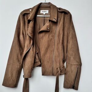 BB Dakota Women's Not Your Baby Heavy Faux Suede Moto Jacket, Size L